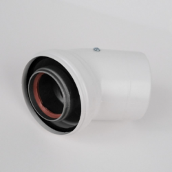 45 Derece Hermetik Kombi Baca Dirsek